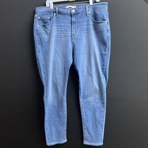 Levi's 721 Jeans Blue Denim High Rise Skinny Stretch  sz 18W